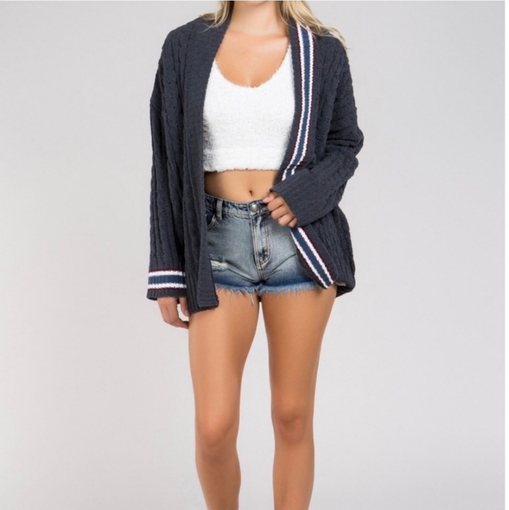 Pol chenille cardigan